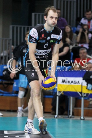  01.03.2014 RZESZOW <br />SIATKOWKA PLUS LIGA 2013/2014 MEN VOLLEYBALL POLAND POLISH PLUSLIGA LEAGUE SEASON 2013/2014 <br />MECZ ASSECO RESOVIA RZESZOW - CZARNI RADOM<br />N/Z DIRK WESTPHAL SYLWETKA <br /> 