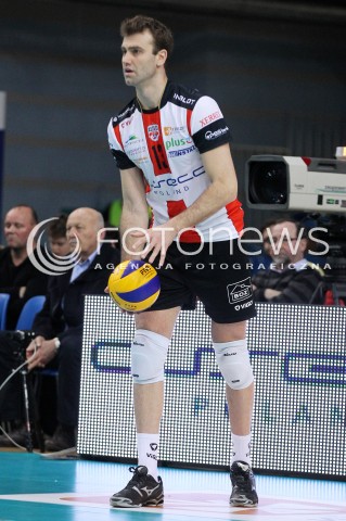  01.03.2014 RZESZOW <br />SIATKOWKA PLUS LIGA 2013/2014 MEN VOLLEYBALL POLAND POLISH PLUSLIGA LEAGUE SEASON 2013/2014 <br />MECZ ASSECO RESOVIA RZESZOW - CZARNI RADOM<br />N/Z PETER VERES SYLWETKA <br /> 