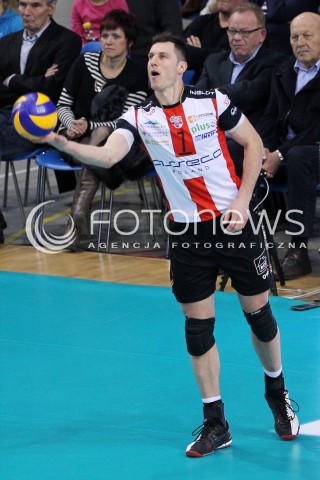  01.03.2014 RZESZOW <br />SIATKOWKA PLUS LIGA 2013/2014 MEN VOLLEYBALL POLAND POLISH PLUSLIGA LEAGUE SEASON 2013/2014 <br />MECZ ASSECO RESOVIA RZESZOW - CZARNI RADOM<br />N/Z ALEH ACHREM OLIEG AKHREM SYLWETKA <br /> 