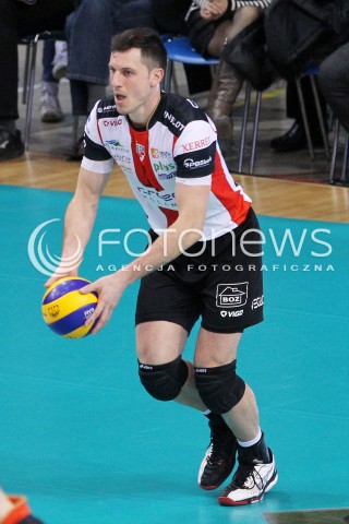  01.03.2014 RZESZOW <br />SIATKOWKA PLUS LIGA 2013/2014 MEN VOLLEYBALL POLAND POLISH PLUSLIGA LEAGUE SEASON 2013/2014 <br />MECZ ASSECO RESOVIA RZESZOW - CZARNI RADOM<br />N/Z ALEH ACHREM OLIEG AKHREM SYLWETKA <br /> 