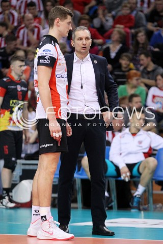  01.03.2014 RZESZOW <br />SIATKOWKA PLUS LIGA 2013/2014 MEN VOLLEYBALL POLAND POLISH PLUSLIGA LEAGUE SEASON 2013/2014 <br />MECZ ASSECO RESOVIA RZESZOW - CZARNI RADOM<br />N/Z ANDRZEJ KOWAL TRENER ( HEAD COACH ) PIOTR NOWAKOWSKI <br /> 