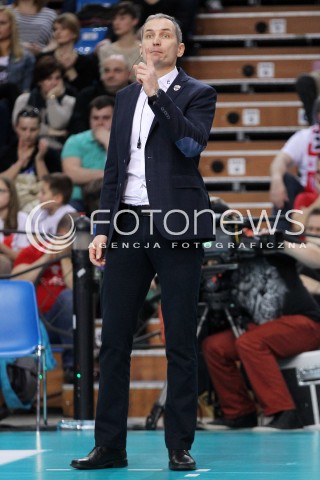  01.03.2014 RZESZOW <br />SIATKOWKA PLUS LIGA 2013/2014 MEN VOLLEYBALL POLAND POLISH PLUSLIGA LEAGUE SEASON 2013/2014 <br />MECZ ASSECO RESOVIA RZESZOW - CZARNI RADOM<br />N/Z ANDRZEJ KOWAL TRENER ( HEAD COACH ) SYLWETKA <br /> 