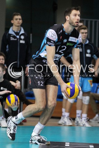  01.03.2014 RZESZOW <br />SIATKOWKA PLUS LIGA 2013/2014 MEN VOLLEYBALL POLAND POLISH PLUSLIGA LEAGUE SEASON 2013/2014 <br />MECZ ASSECO RESOVIA RZESZOW - CZARNI RADOM<br />N/Z ADAM KAMINSKI SYLWETKA <br /> 