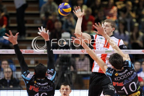  01.03.2014 RZESZOW <br />SIATKOWKA PLUS LIGA 2013/2014 MEN VOLLEYBALL POLAND POLISH PLUSLIGA LEAGUE SEASON 2013/2014 <br />MECZ ASSECO RESOVIA RZESZOW - CZARNI RADOM<br />N/Z PIOTR NOWAKOWSKI <br /> 