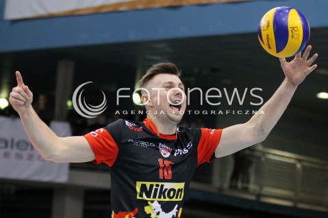  01.03.2014 RZESZOW <br />SIATKOWKA PLUS LIGA 2013/2014 MEN VOLLEYBALL POLAND POLISH PLUSLIGA LEAGUE SEASON 2013/2014 <br />MECZ ASSECO RESOVIA RZESZOW - CZARNI RADOM<br />N/Z KRZYSZTOF IGNACZAK RADOSC EMOCJE SYLWETKA <br /> 