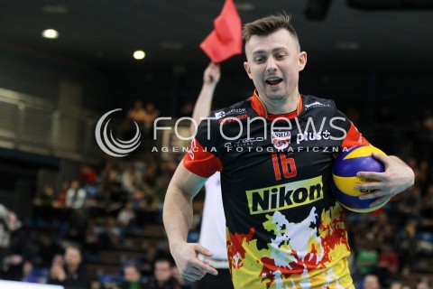  01.03.2014 RZESZOW <br />SIATKOWKA PLUS LIGA 2013/2014 MEN VOLLEYBALL POLAND POLISH PLUSLIGA LEAGUE SEASON 2013/2014 <br />MECZ ASSECO RESOVIA RZESZOW - CZARNI RADOM<br />N/Z KRZYSZTOF IGNACZAK RADOSC EMOCJE SYLWETKA <br /> 