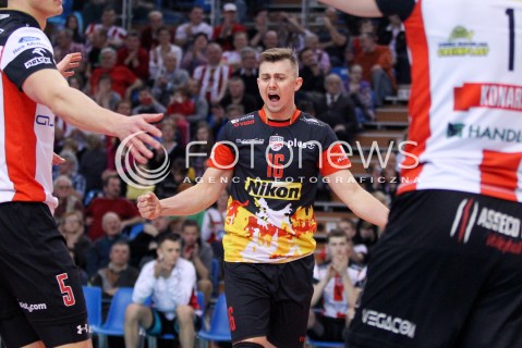  01.03.2014 RZESZOW <br />SIATKOWKA PLUS LIGA 2013/2014 MEN VOLLEYBALL POLAND POLISH PLUSLIGA LEAGUE SEASON 2013/2014 <br />MECZ ASSECO RESOVIA RZESZOW - CZARNI RADOM<br />N/Z KRZYSZTOF IGNACZAK RADOSC EMOCJE <br /> 