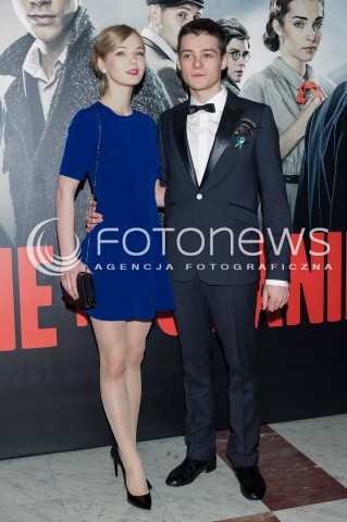  03.03.2014 WARSZAWA <br />
PREMIERA KAMIENIE NA SZANIEC W TEATRZE NARODOWYM<br />
N/Z TOMASZ ZIETEK MAGDALENA KOLESNIK <br />
 