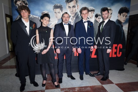  03.03.2014 WARSZAWA <br />
PREMIERA KAMIENIE NA SZANIEC W TEATRZE NARODOWYM<br />
N/Z MARCEL SABAT KAMIL SZEPTYCKI AGNIESZKA BUKOWSKA <br />
 