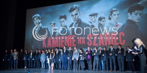  03.03.2014 WARSZAWA <br />
PREMIERA KAMIENIE NA SZANIEC W TEATRZE NARODOWYM<br />
N/Z OBSADA FILMU<br />
 