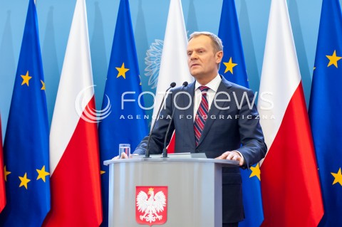  04.03.2014 WARSZAWA KONFERENCJA PRASOWA PREMIERA RP DONALDA TUSKA N/Z DONALD TUSK  