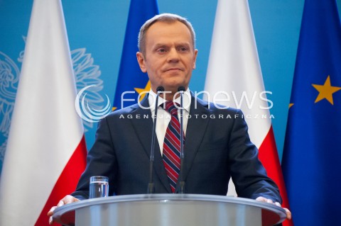  04.03.2014 WARSZAWA KONFERENCJA PRASOWA PREMIERA RP DONALDA TUSKA N/Z DONALD TUSK  