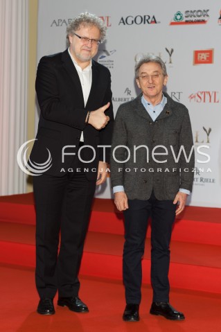  04.03.2014 WARSZAWA <br />SPOTKANIE Z NOMINOWANYMI DO POLSKICH NAGROD FILMOWYCH ORLY 2014 W PALACU PRYMASOWSKIM<br />N/Z ALLAN STARSKI DARIUSZ JABLONSKI<br /> 