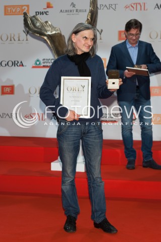  04.03.2014 WARSZAWA <br />SPOTKANIE Z NOMINOWANYMI DO POLSKICH NAGROD FILMOWYCH ORLY 2014 W PALACU PRYMASOWSKIM<br />N/Z CEZARY GRZESIUK<br /> 