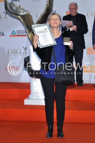  04.03.2014 WARSZAWA <br />SPOTKANIE Z NOMINOWANYMI DO POLSKICH NAGROD FILMOWYCH ORLY 2014 W PALACU PRYMASOWSKIM<br />N/Z MAGDALENA DIPONT<br /> 