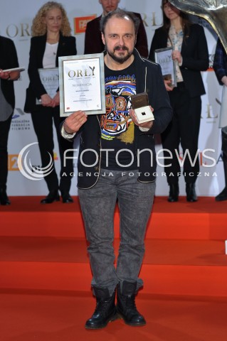  04.03.2014 WARSZAWA <br />SPOTKANIE Z NOMINOWANYMI DO POLSKICH NAGROD FILMOWYCH ORLY 2014 W PALACU PRYMASOWSKIM<br />N/Z ARKADIUSZ JAKUBIAK<br /> 