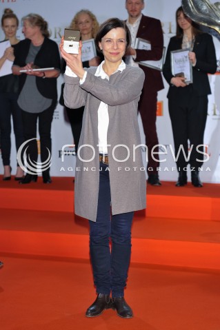  04.03.2014 WARSZAWA <br />SPOTKANIE Z NOMINOWANYMI DO POLSKICH NAGROD FILMOWYCH ORLY 2014 W PALACU PRYMASOWSKIM<br />N/Z AGATA KULESZA<br /> 