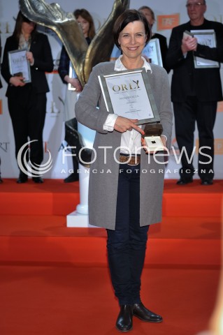  04.03.2014 WARSZAWA <br />SPOTKANIE Z NOMINOWANYMI DO POLSKICH NAGROD FILMOWYCH ORLY 2014 W PALACU PRYMASOWSKIM<br />N/Z AGATA KULESZA<br /> 