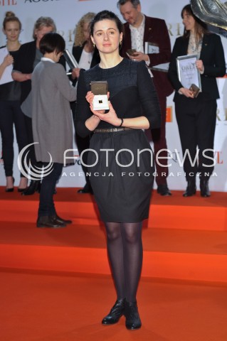  04.03.2014 WARSZAWA <br />SPOTKANIE Z NOMINOWANYMI DO POLSKICH NAGROD FILMOWYCH ORLY 2014 W PALACU PRYMASOWSKIM<br />N/Z AGNIESZKA GROCHOWSKA<br /> 