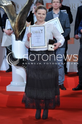  04.03.2014 WARSZAWA <br />SPOTKANIE Z NOMINOWANYMI DO POLSKICH NAGROD FILMOWYCH ORLY 2014 W PALACU PRYMASOWSKIM<br />N/Z JOWITA BUDNIK<br /> 