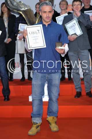  04.03.2014 WARSZAWA <br />SPOTKANIE Z NOMINOWANYMI DO POLSKICH NAGROD FILMOWYCH ORLY 2014 W PALACU PRYMASOWSKIM<br />N/Z FILIP DZIERZAWSKI<br /> 