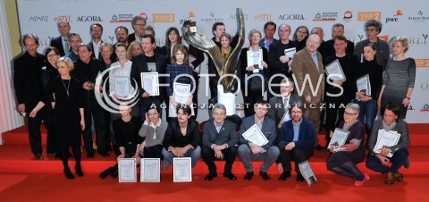  04.03.2014 WARSZAWA <br />SPOTKANIE Z NOMINOWANYMI DO POLSKICH NAGROD FILMOWYCH ORLY 2014 W PALACU PRYMASOWSKIM<br />N/Z NOMINOWANI DO ORLY 2014<br /> 