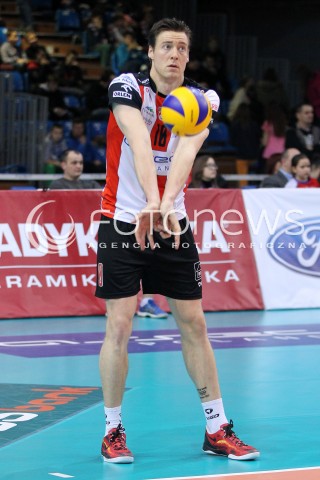  08.03.2014 RZESZOW <br />SIATKOWKA PLUS LIGA 2013/2014 MEN VOLLEYBALL POLAND POLISH PLUSLIGA LEAGUE SEASON 2013/2014 <br />MECZ ASSECO RESOVIA RZESZOW - EFFECTOR KIELCE <br />N/Z JOCHEN SCHOPS SYLWETKA <br /> 