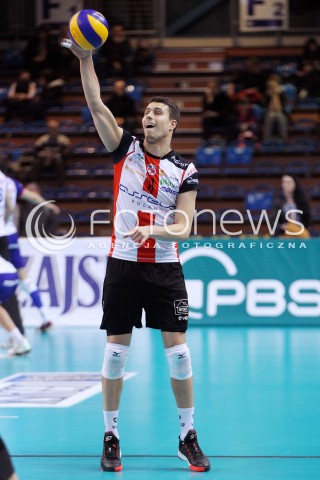  08.03.2014 RZESZOW <br />SIATKOWKA PLUS LIGA 2013/2014 MEN VOLLEYBALL POLAND POLISH PLUSLIGA LEAGUE SEASON 2013/2014 <br />MECZ ASSECO RESOVIA RZESZOW - EFFECTOR KIELCE <br />N/Z FABIAN DRZYZGA SYLWETKA <br /> 