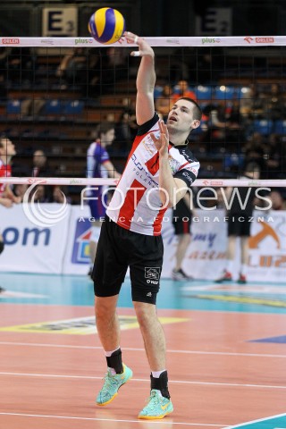  08.03.2014 RZESZOW <br />SIATKOWKA PLUS LIGA 2013/2014 MEN VOLLEYBALL POLAND POLISH PLUSLIGA LEAGUE SEASON 2013/2014 <br />MECZ ASSECO RESOVIA RZESZOW - EFFECTOR KIELCE <br />N/Z DAWID KONARSKI SYLWETKA <br /> 