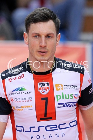  08.03.2014 RZESZOW <br />SIATKOWKA PLUS LIGA 2013/2014 MEN VOLLEYBALL POLAND POLISH PLUSLIGA LEAGUE SEASON 2013/2014 <br />MECZ ASSECO RESOVIA RZESZOW - EFFECTOR KIELCE <br />N/Z ALEH ACHREM OLIEG AKHREM SYLWETKA GLOWKA PORTRET<br /> 
