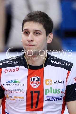  08.03.2014 RZESZOW <br />SIATKOWKA PLUS LIGA 2013/2014 MEN VOLLEYBALL POLAND POLISH PLUSLIGA LEAGUE SEASON 2013/2014 <br />MECZ ASSECO RESOVIA RZESZOW - EFFECTOR KIELCE <br />N/Z NIKOLAY PENCHEV PENCZEV SYLWETKA GLOWKA PORTRET<br /> 
