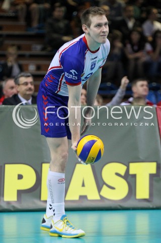  08.03.2014 RZESZOW <br />SIATKOWKA PLUS LIGA 2013/2014 MEN VOLLEYBALL POLAND POLISH PLUSLIGA LEAGUE SEASON 2013/2014 <br />MECZ ASSECO RESOVIA RZESZOW - EFFECTOR KIELCE <br />N/Z CRISTIAN POGLAJEN SYLWETKA <br /> 