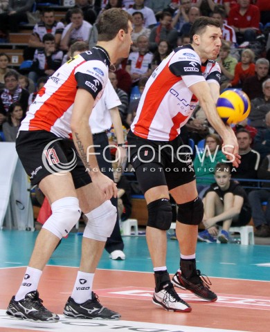 08.03.2014 RZESZOW <br />SIATKOWKA PLUS LIGA 2013/2014 MEN VOLLEYBALL POLAND POLISH PLUSLIGA LEAGUE SEASON 2013/2014 <br />MECZ ASSECO RESOVIA RZESZOW - EFFECTOR KIELCE <br />N/Z ALEH ACHREM OLIEG AKHREM PETER VERES <br /> 