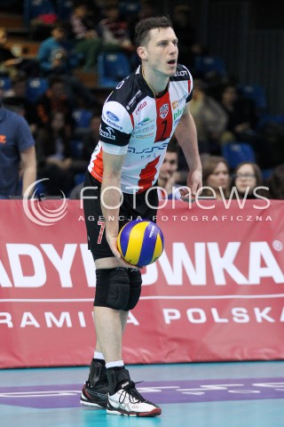  08.03.2014 RZESZOW <br />SIATKOWKA PLUS LIGA 2013/2014 MEN VOLLEYBALL POLAND POLISH PLUSLIGA LEAGUE SEASON 2013/2014 <br />MECZ ASSECO RESOVIA RZESZOW - EFFECTOR KIELCE <br />N/Z ALEH ACHREM OLIEG AKHREM SYLWETKA <br /> 