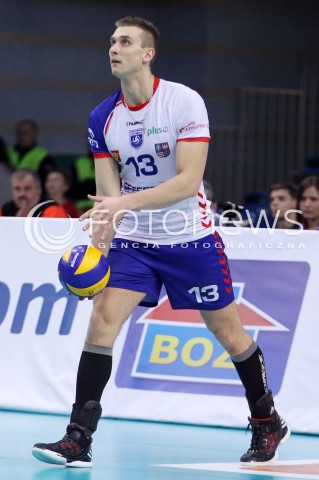  08.03.2014 RZESZOW <br />SIATKOWKA PLUS LIGA 2013/2014 MEN VOLLEYBALL POLAND POLISH PLUSLIGA LEAGUE SEASON 2013/2014 <br />MECZ ASSECO RESOVIA RZESZOW - EFFECTOR KIELCE <br />N/Z ADRIAN BUCHOWSKI SYLWETKA <br /> 