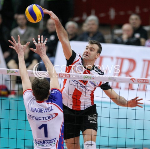  08.03.2014 RZESZOW <br />SIATKOWKA PLUS LIGA 2013/2014 MEN VOLLEYBALL POLAND POLISH PLUSLIGA LEAGUE SEASON 2013/2014 <br />MECZ ASSECO RESOVIA RZESZOW - EFFECTOR KIELCE <br />N/Z PETER VERES SLAWOMIR JUNGIEWICZ <br /> 