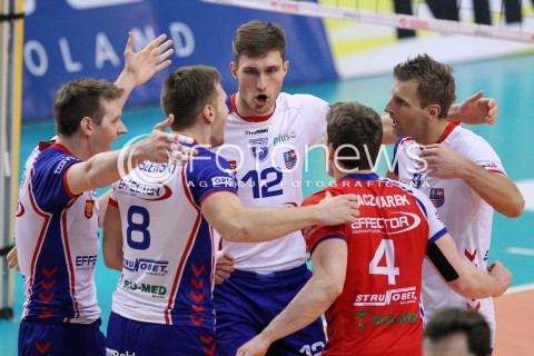  08.03.2014 RZESZOW <br />SIATKOWKA PLUS LIGA 2013/2014 MEN VOLLEYBALL POLAND POLISH PLUSLIGA LEAGUE SEASON 2013/2014 <br />MECZ ASSECO RESOVIA RZESZOW - EFFECTOR KIELCE <br />N/Z LUKASZ POLANSKI ADRIAN STASZEWSKI BARTOSZ KACZMAREK RADOSC EMOCJE <br /> 