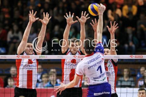  08.03.2014 RZESZOW <br />SIATKOWKA PLUS LIGA 2013/2014 MEN VOLLEYBALL POLAND POLISH PLUSLIGA LEAGUE SEASON 2013/2014 <br />MECZ ASSECO RESOVIA RZESZOW - EFFECTOR KIELCE <br />N/Z DAWID KONARSKI PIOTR NOWAKOWSKI OLIEG ACHREM ALEH AKHREM <br /> 