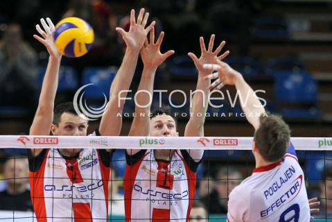  08.03.2014 RZESZOW <br />SIATKOWKA PLUS LIGA 2013/2014 MEN VOLLEYBALL POLAND POLISH PLUSLIGA LEAGUE SEASON 2013/2014 <br />MECZ ASSECO RESOVIA RZESZOW - EFFECTOR KIELCE <br />N/Z WOJCIECH GRZYB OLIEG ACHREM ALEH AKHREM <br /> 