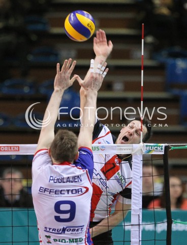  08.03.2014 RZESZOW <br />SIATKOWKA PLUS LIGA 2013/2014 MEN VOLLEYBALL POLAND POLISH PLUSLIGA LEAGUE SEASON 2013/2014 <br />MECZ ASSECO RESOVIA RZESZOW - EFFECTOR KIELCE <br />N/Z OLIEG ACHREM ALEH AKHREM CRISTIAN POGLAJEN <br /> 