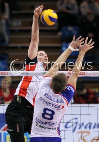  08.03.2014 RZESZOW <br />SIATKOWKA PLUS LIGA 2013/2014 MEN VOLLEYBALL POLAND POLISH PLUSLIGA LEAGUE SEASON 2013/2014 <br />MECZ ASSECO RESOVIA RZESZOW - EFFECTOR KIELCE <br />N/Z DAWID KONARSKI ADRIAN STASZEWSKI <br /> 