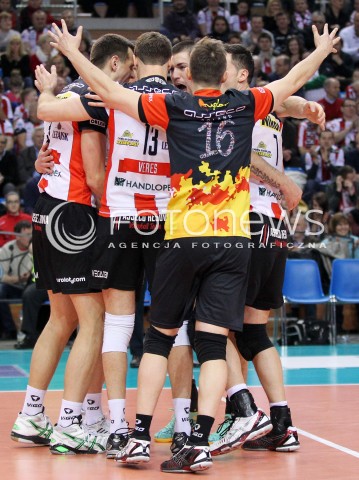  08.03.2014 RZESZOW <br />SIATKOWKA PLUS LIGA 2013/2014 MEN VOLLEYBALL POLAND POLISH PLUSLIGA LEAGUE SEASON 2013/2014 <br />MECZ ASSECO RESOVIA RZESZOW - EFFECTOR KIELCE <br />N/Z KRZYSZTOF IGNACZAK RADOSC EMOCJE DAWID KONARSKI <br /> 