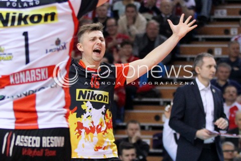  08.03.2014 RZESZOW <br />SIATKOWKA PLUS LIGA 2013/2014 MEN VOLLEYBALL POLAND POLISH PLUSLIGA LEAGUE SEASON 2013/2014 <br />MECZ ASSECO RESOVIA RZESZOW - EFFECTOR KIELCE <br />N/Z KRZYSZTOF IGNACZAK RADOSC EMOCJE <br /> 