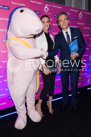  08.03.2014 WARSZAWA<br />PREMIERA BROMBA W SIECI W TEATRZE 6 PIETRO<br />N/Z MICHAL ZEBROWSKI ALEKSANDRA ADAMCZYK<br /> 