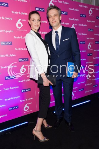 08.03.2014 WARSZAWA<br />PREMIERA BROMBA W SIECI W TEATRZE 6 PIETRO<br />N/Z MICHAL ZEBROWSKI ALEKSANDRA ADAMCZYK<br /> 