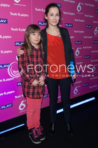 08.03.2014 WARSZAWA<br />PREMIERA BROMBA W SIECI W TEATRZE 6 PIETRO<br />N/Z JOLANTA FRASZYNSKA CORKA DZIECKO<br /> 