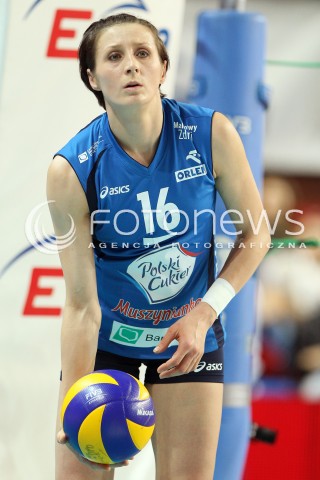  09.03.2014 OSTROWIEC SWIETOKRZYSKI<br />SIATKOWKA<br />FINAL PUCHARU POLSKI W PILCE SIATKOWEJ KOBIET ENEA CUP 2014 <br />MECZ FINALOWY CHEMIK POLICE - POLSKI CUKIER MUSZYNIANKA FAKRO BANK BPS MUSZYNA<br />N/Z ALEKSANDRA JAGIELO SYLWETKA <br /> 