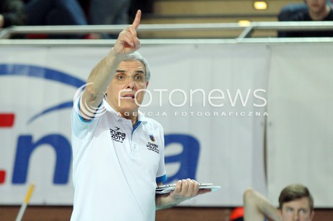  09.03.2014 OSTROWIEC SWIETOKRZYSKI<br />SIATKOWKA<br />FINAL PUCHARU POLSKI W PILCE SIATKOWEJ KOBIET ENEA CUP 2014 <br />MECZ FINALOWY CHEMIK POLICE - POLSKI CUKIER MUSZYNIANKA FAKRO BANK BPS MUSZYNA<br />N/Z GIUSEPPE CUCCARINI TRENER ( HEAD COACH ) <br /> 