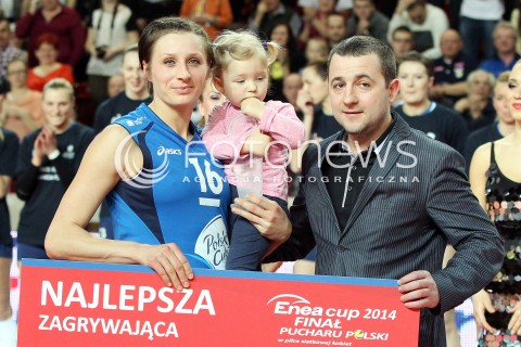 09.03.2014 OSTROWIEC SWIETOKRZYSKI<br />SIATKOWKA<br />FINAL PUCHARU POLSKI W PILCE SIATKOWEJ KOBIET ENEA CUP 2014 <br />MECZ FINALOWY CHEMIK POLICE - POLSKI CUKIER MUSZYNIANKA FAKRO BANK BPS MUSZYNA<br />CHEMIK POLICE ZDOBYWCA PUCHARU POLSKI ENEA CUP 2014<br />N/Z ALEKSANDRA JAGIELO NAGRODA DLA NAJLEPSZEJ ZAGRYWAJACEJ NAJLEPSZA ZAGRYWAJACA<br /> 