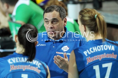  09.03.2014 OSTROWIEC SWIETOKRZYSKI<br />SIATKOWKA<br />FINAL PUCHARU POLSKI W PILCE SIATKOWEJ KOBIET ENEA CUP 2014 <br />MECZ FINALOWY CHEMIK POLICE - POLSKI CUKIER MUSZYNIANKA FAKRO BANK BPS MUSZYNA<br />N/Z BOGDAN SERWINSKI TRENER ( HEAD COACH ) <br /> 